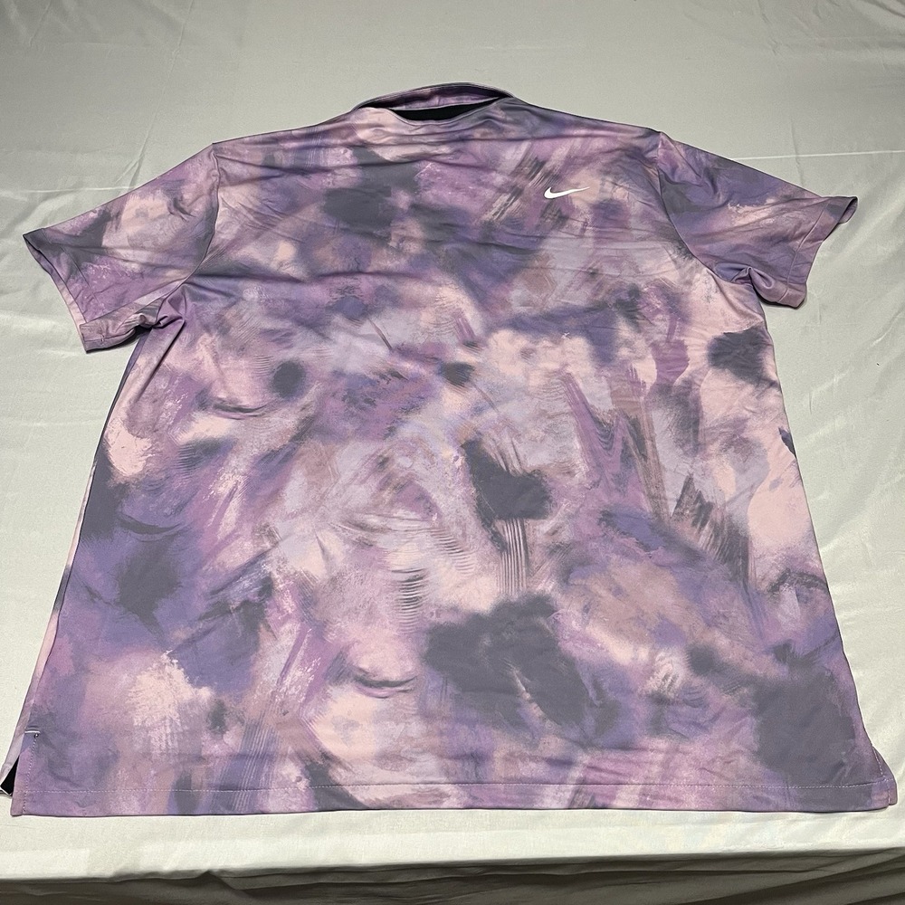 Nike Dri-Fit Tour Ombre Golf Polo Shirt Men's 2XL Purple Daybreak Performance - Picture 3 of 7